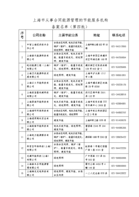 上海從事合同能源管理節能服務機構